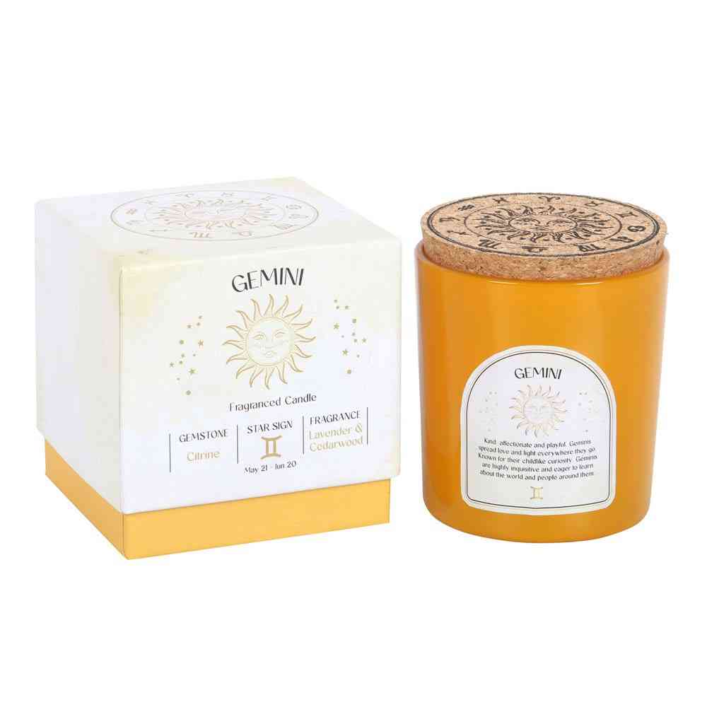 Something Different - Gemini Lavender & Cedarwood Gemstone Zodiac Duftkerze - Orange